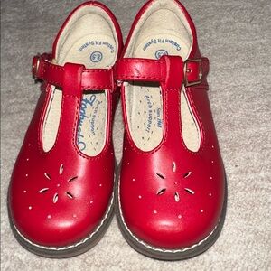 FootMates Red T-Strap Shoes